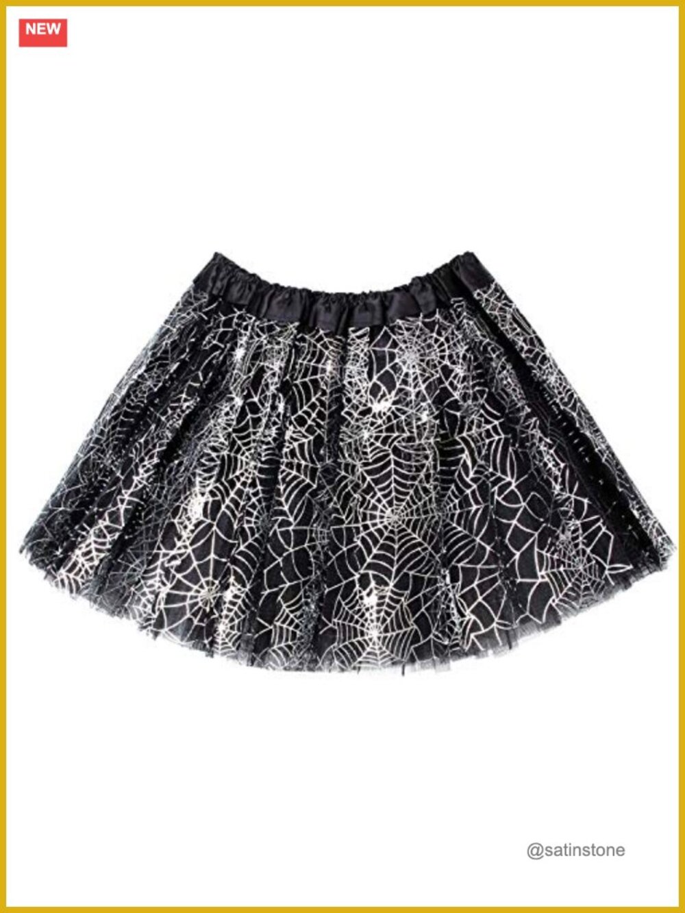 Spider Web Halloween Skirt Polyester High Rise Ballet Dance Novelty